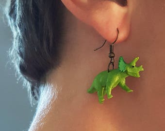 Triceratops Drop Earrings