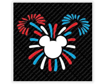 Download Disney Forth of July USA Flag Mickey Minnie Mouse Head