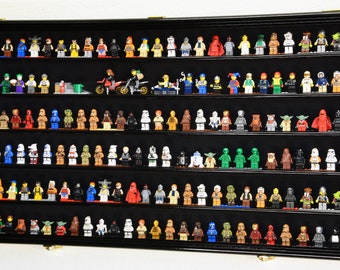 180 Lego Men / Legos / Mini Figures Minifigures / Display Case Cabinet - Lockable - 98% UV Protection