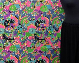 Indian woven cotton canvas, large multicolored patterned