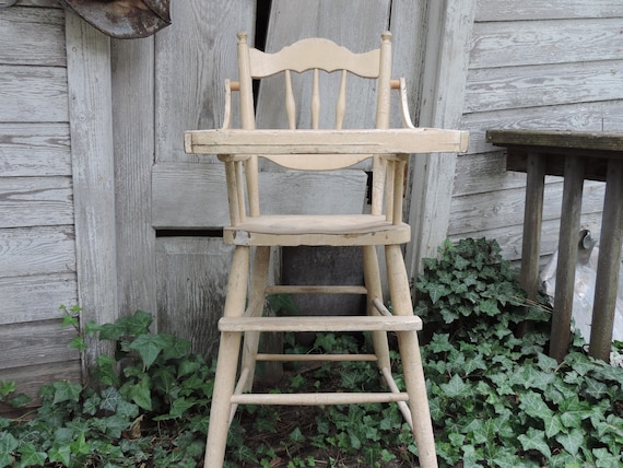 Vintage High Chair Antique Wooden High Chair Childs Naturally Like this item? - Vintage High Chair Antique Wooden High Chair Childs Naturally