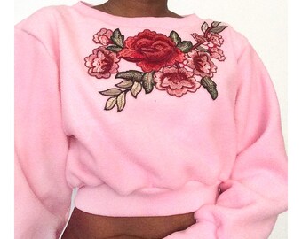 Vintage Flora Cropped Jumper