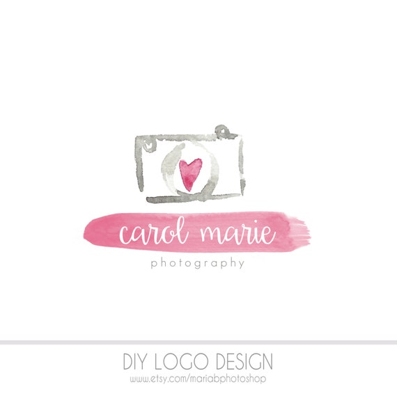 Camera diy business logo pastel photography watermark Camera diy business logo pastel photography watermark