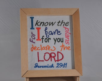 For I know the plans I have for you declares the Lord Jeremiah 29:11