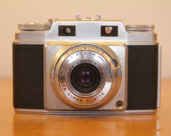 1959 AGFA Super Silette range finder + AGFAlux flash unit in bag
