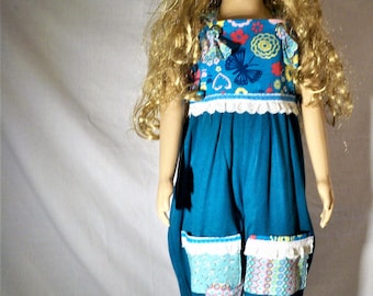 Girls Teal blue jumpsuit