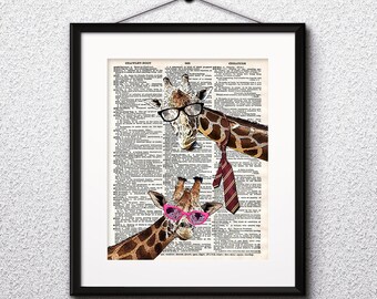 Giraffe Art | Etsy