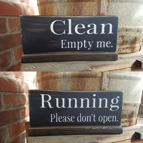 Clean Dirty Dishwasher Sign. Dishwasher wood sign kitchen