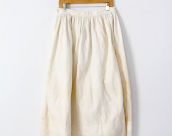 antique petticoat, cream cotton eyelet skirt