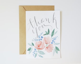 Watercolor Thank You Card