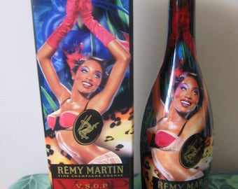 Unique Bottle Remy Martin VSOP Fine Champagne Cognac, Exclusive Limited Edition by David La Chapelle, Empty Bottle and Rare Original Box