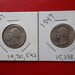 1937 and 1947d Silver Washington quarters lot of 2