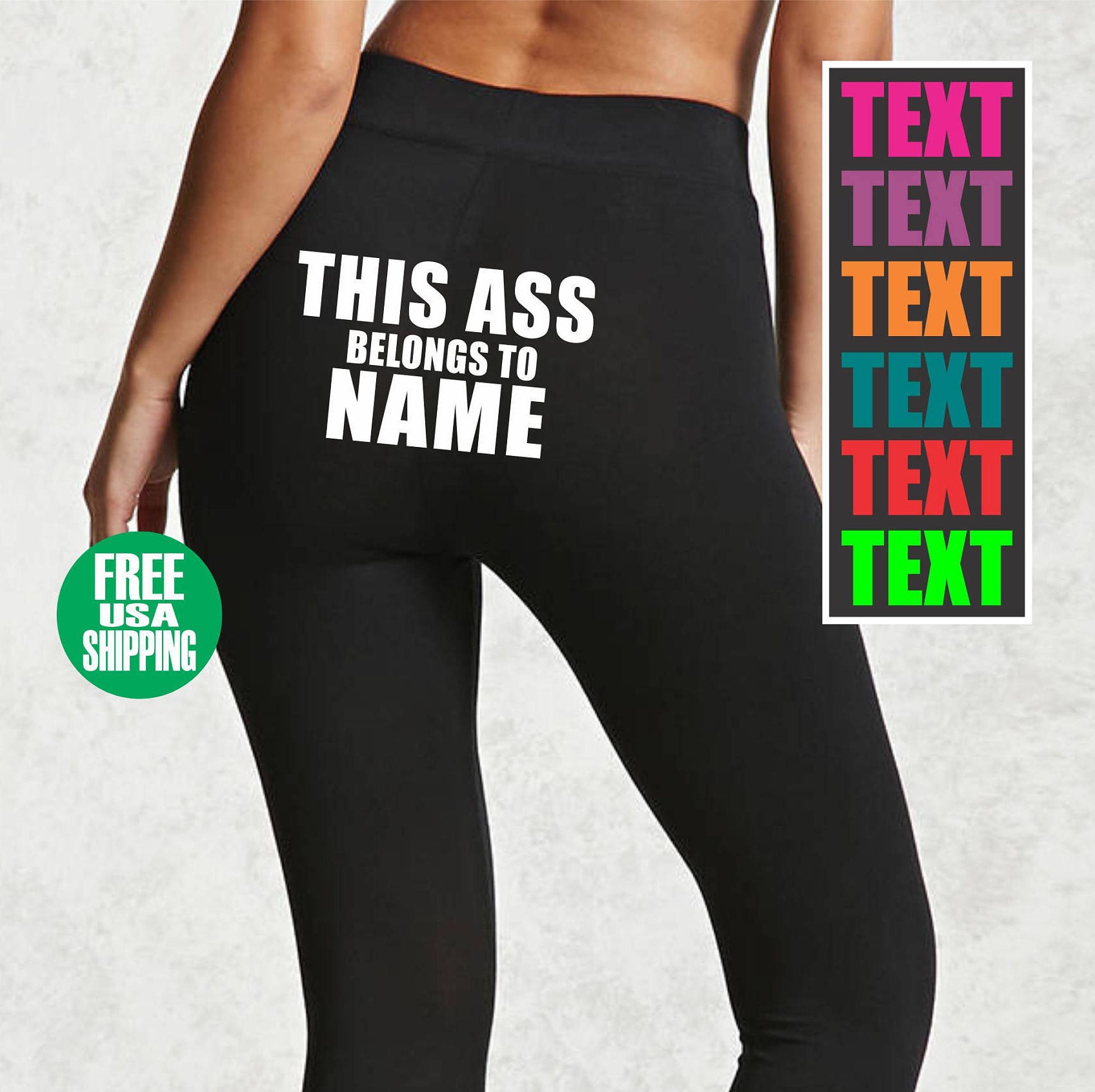 workout leggings with words
