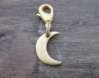 Rustic Moon Charm - Collar Charm - Dog Collar Charm - Cat Collar Charm - Bridle Charm
