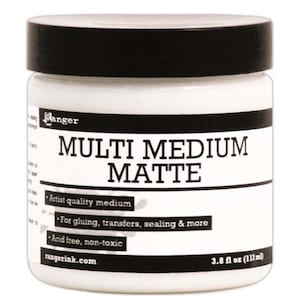 Ranger Multi Medium Matte 3.8 fl oz. Artist Quality Gel Medium - Use to transfer images, finish coat paper and canvas or as an adhesive.