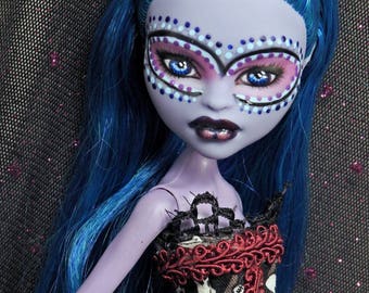 Monster Doll Repaint High Fashion Custom Voodoo Boo Repainted Dressed Doll OOAK