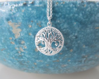 Sterling silver tree necklace, tree of life necklace, tree necklace