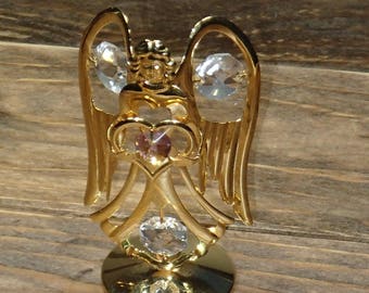Window Sun Catcher, Protection Amulet, Angel Sun Catcher, Crystal Sun Catcher, Crystal Angel Decor, Small Angel Figure & Swarovski Crystals