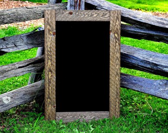 Large rustic framed chalkboard - Reclaimed wood chalkboard - Eco friendly - Wall hanging chalkboard - Rustic signs