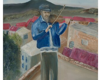 Fiddler on the Roof. High quality print on canvas.
