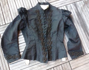 bodice antique victorian 1900s French satin