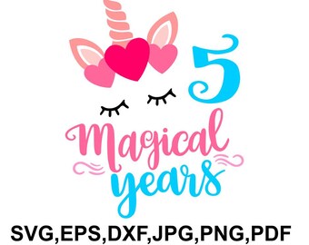 Download 5 year old svg | Etsy