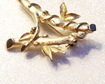 Vintage Goldtone Tree Limb Signed Sarah Coventry