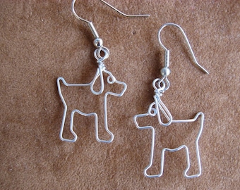 PUPPY DOGS earrings wirework nickle-free
