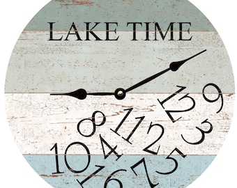 LAKE TIME Clock- Four Color Whatever Lake Time Clock