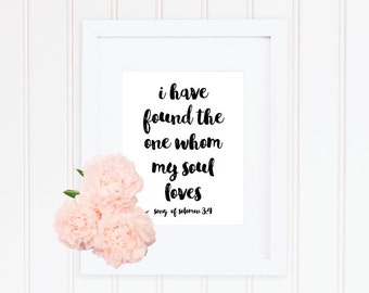 Typography Art Print Instant Download Printable Whom My Soul Loves Romantic Love Quote Typography Art Print Instant Download Printable Whom My Soul Loves Romantic Love Quote
