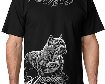 Fear No Bully Mens Pit Bull Shirt American Bully Tshirt for men in sizes small through 5x