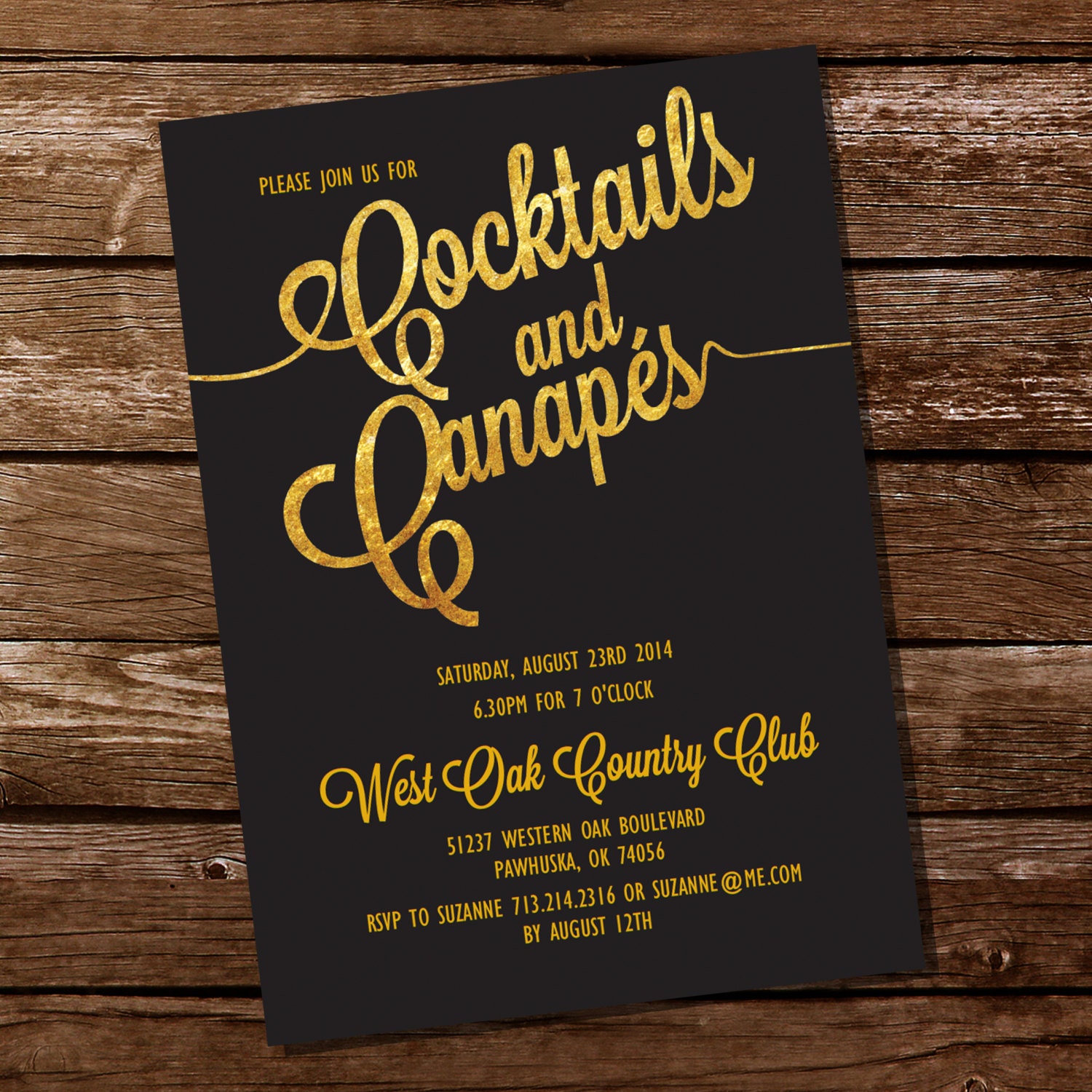 corporate cocktail party invitation