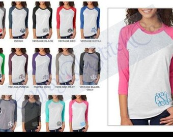 Monogrammed Raglans - Next Level Brand