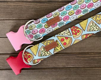 Pizza and Donut Dog Collar
