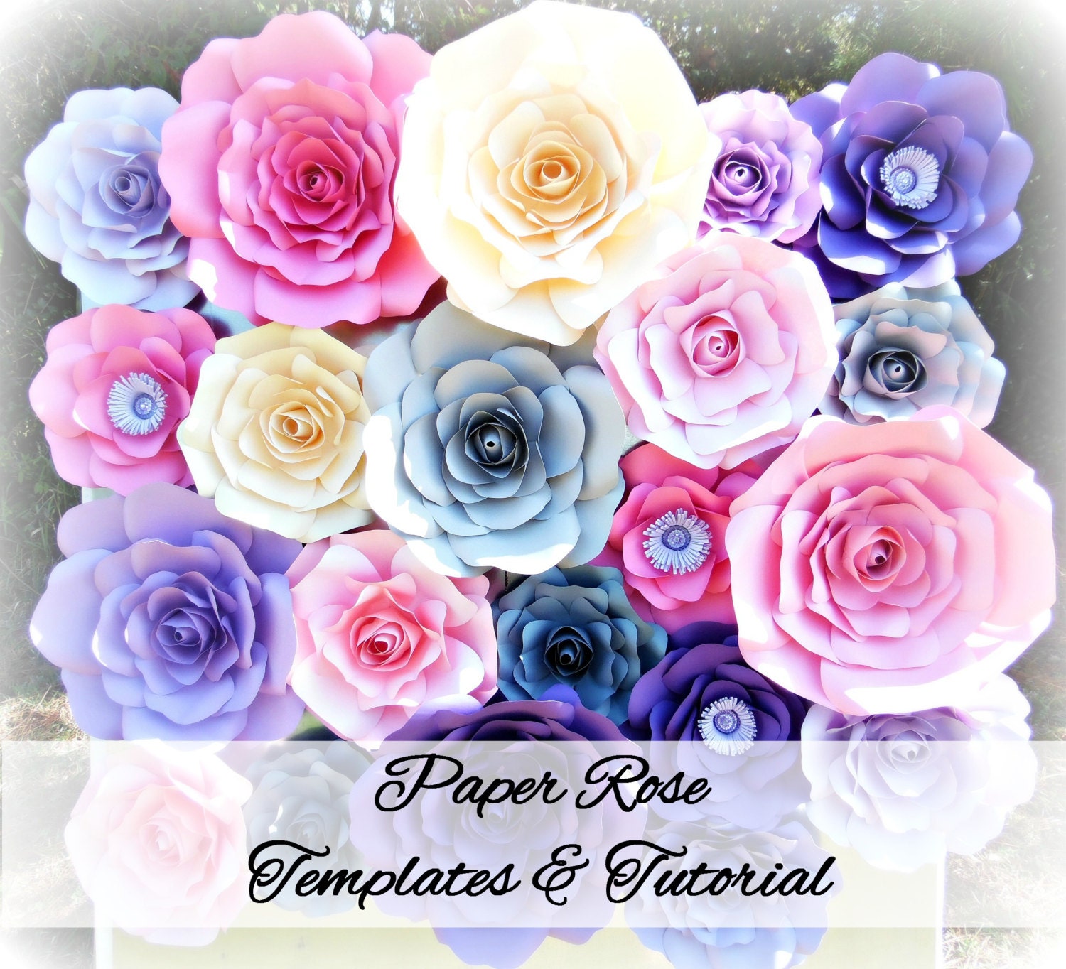 Download DIY Giant Rose Templates Paper Rose Patterns & Tutorials