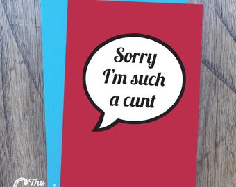 Rude and funny sorry card
