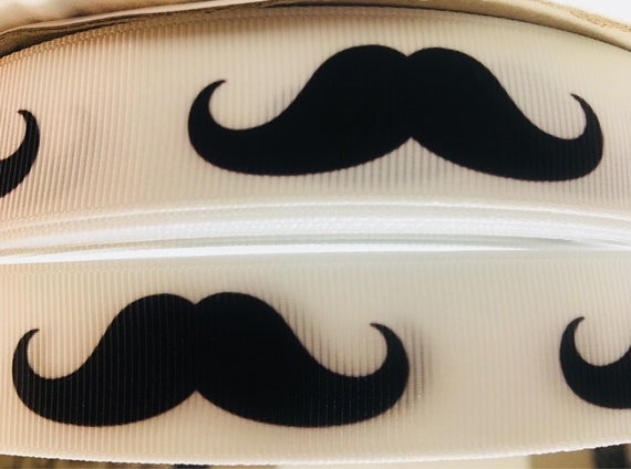 mustache ribbons mustache grosgrain ribbons 1 inch ribbon