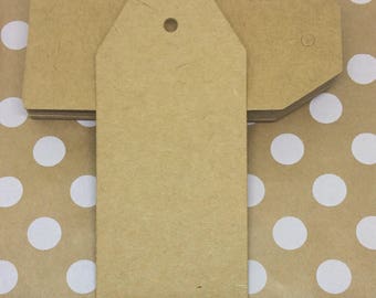 25 Brown Kraft Paper Gift Tags Price Tag Crafts 9.5 x 4.5cm