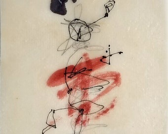 Daily Drawing March 25, 2018 / Whimsy / Mixed Media Drawing with Beeswax