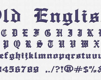 old english font iron on letters