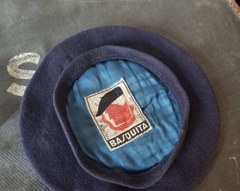 Vintage Alcaz Basquita Beret Basque Wool 52 cm XS