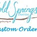 CUSTOM ORDER for bluebronty
