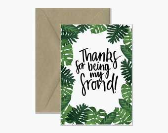 Thanks for Being my Frond Greeting Card | Friend Gift Card