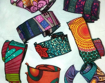 African Ribbons ...Choose a Print, Wired Ribbons