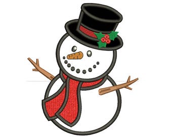 Snowman Applique Design 7 sizes included.Machine embroidery designs ChirstmasEmbroidery design PES,Kid Embroidery,Applique designs