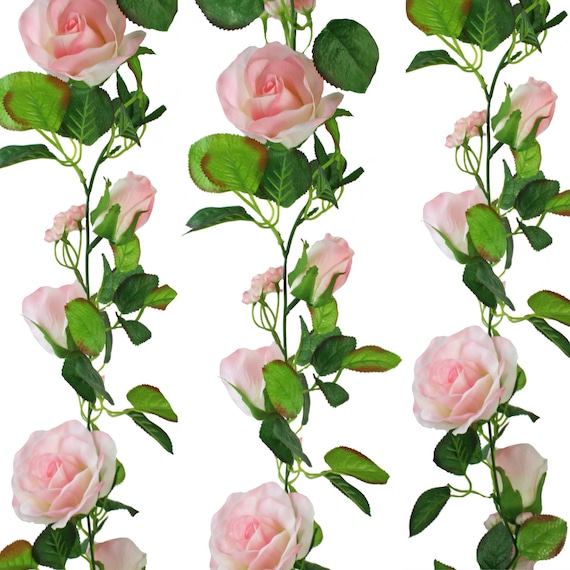 Pink Silk Rose Garland Wedding Decoration