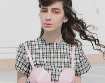 SUSPENDERS plaid pant and top set (2PIECEs)