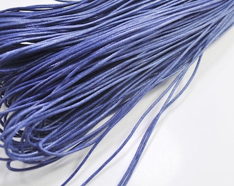 1.5mm Dark blue Waxed Cotton Cord, 25 metres/50 metres Dark blue Macrame Cord, Cotton Cording, Braided Cotton Cord, Jewelry Cord, GD223
