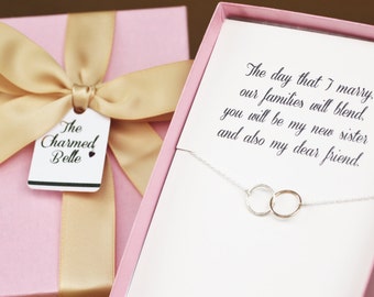 Sister in Law, New Sister, Wedding, Necklace, Wedding Gift, Shower Gift, Bridal Party, Sister, new sister, sister in law gift, BSIS5