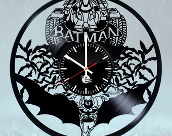 Wall Clock Modern, DC Comics Gift, Batman Vinyl Record Wall Clock, Wall Clock Vintage, Birthday Gift, Batman Vinyl Wall Clock